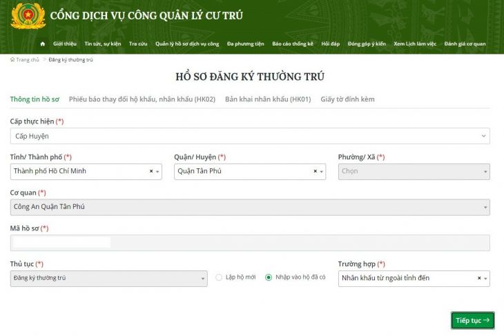 Dịch Vụ Công: Hướng Dẫn Chuyển Hộ Khẩu Online (đăng Ký Thường Trú)