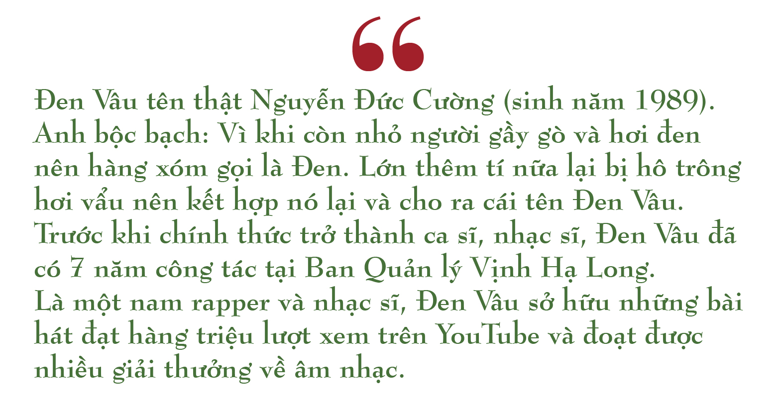 đen vâu rap hạ long và tết