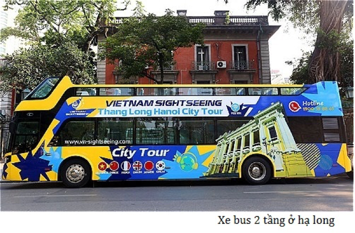 xe bus 2 tầng mui trần hạ long