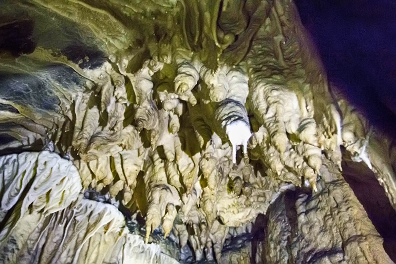 Tinh đám canxit đẹp mắt được tìm thấy trong hang Cống Đầm