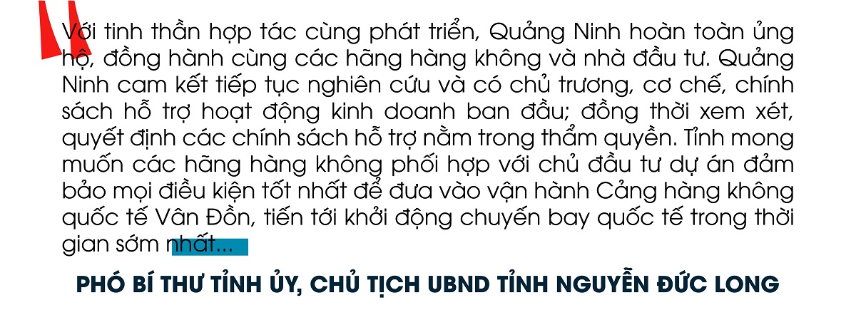 phát biểu của chủ tịch tỉnh Quảng ninh về sân bay Vân đồn