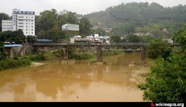 Cầu Hồ Kiều bằng sắt, khai trương ngày 29/3/1898 nối Lào Cai và Vân Nam. Ảnh: ST.